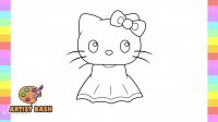 آموزش نقاشی هلوکیتی | نقاشی Hello Kitty | آموزش نقاشی کودکانه | نقاشی آسان