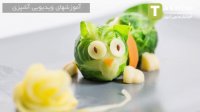 تزیین کلم بروکسل به شکل گربه | فیلم آشپزی