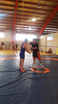 آموزش زیر یک خم دست در مخالف در مایه درخت کن توسط سید مصطفی  معینی مربی کشتی شهر