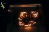 واکنش جالب سیم ظرفشوی حاوی فیلامنت با آتش