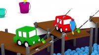 ماشین های کارتونی - مدرسه استخر توپ! - کارتون ماشین برای بچه ها. کارتون بچه ها