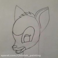 آموزش نقاشی کودکانه آهو