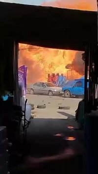 فیلم وحشتناک از لحظات اولیه آتشسوزی اولین مغازه در بازار شادآباد تهران