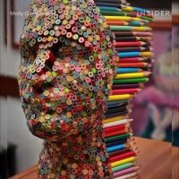 مجسمه سازی با مداد رنگی