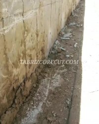 150 عدد کرگیری از دیوار حائل بتنی