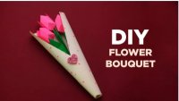 ساخت دسته گل با کاغذ رنگی - درست کردن وسایل جالب در خانه