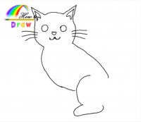 نقاشی گربه کودکانه مرحله به مرحله