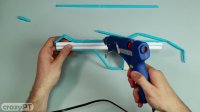 How To Make A Blowgun Pistol With Magazine - (10 Bullets)