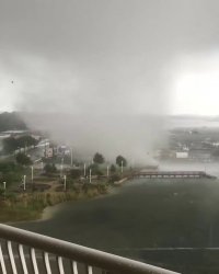 گردباد بر روی سطح آب